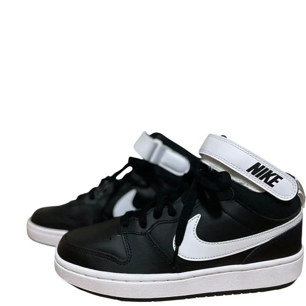 Nike Court Borough Mid 2 Black/White CD7782-010 Youth Sneakers - Size 6Y NIB